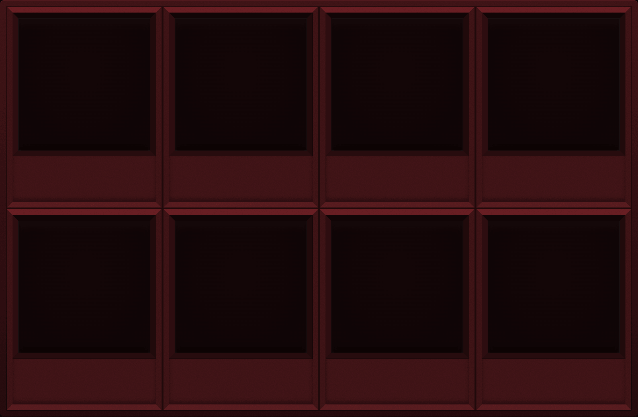 Crimson Oxblood Display Case (2x4)